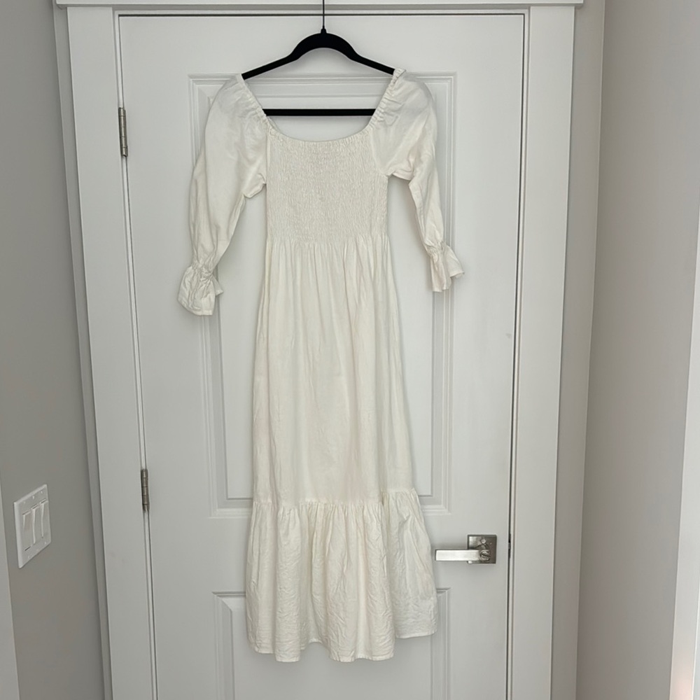 Linen midi dress